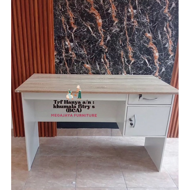 Mt122 Meja kerja setengah biro