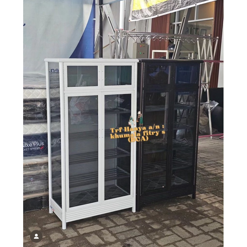 Rak sepatu alumunium Holo besar