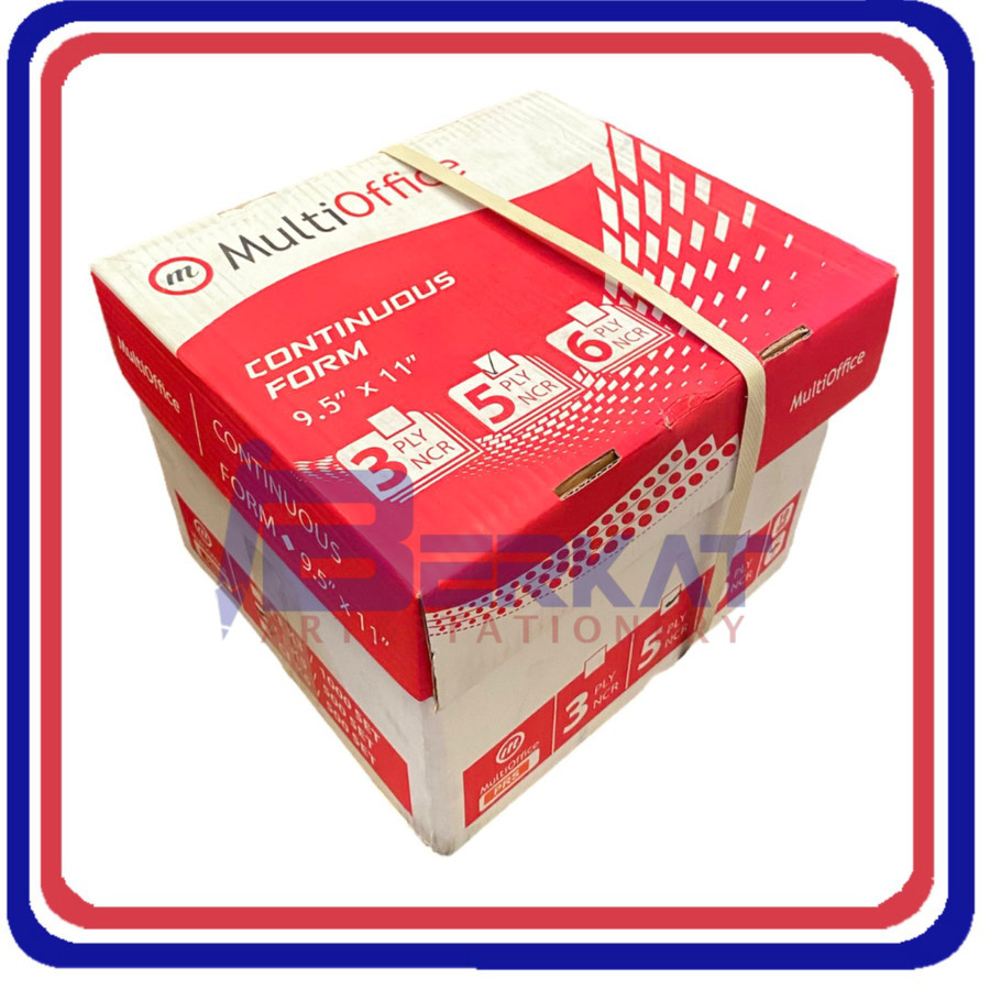 

Kertas Continuous Form 9.5 x 11" 5 Ply : 2 (PRS) MULTI OFFICE