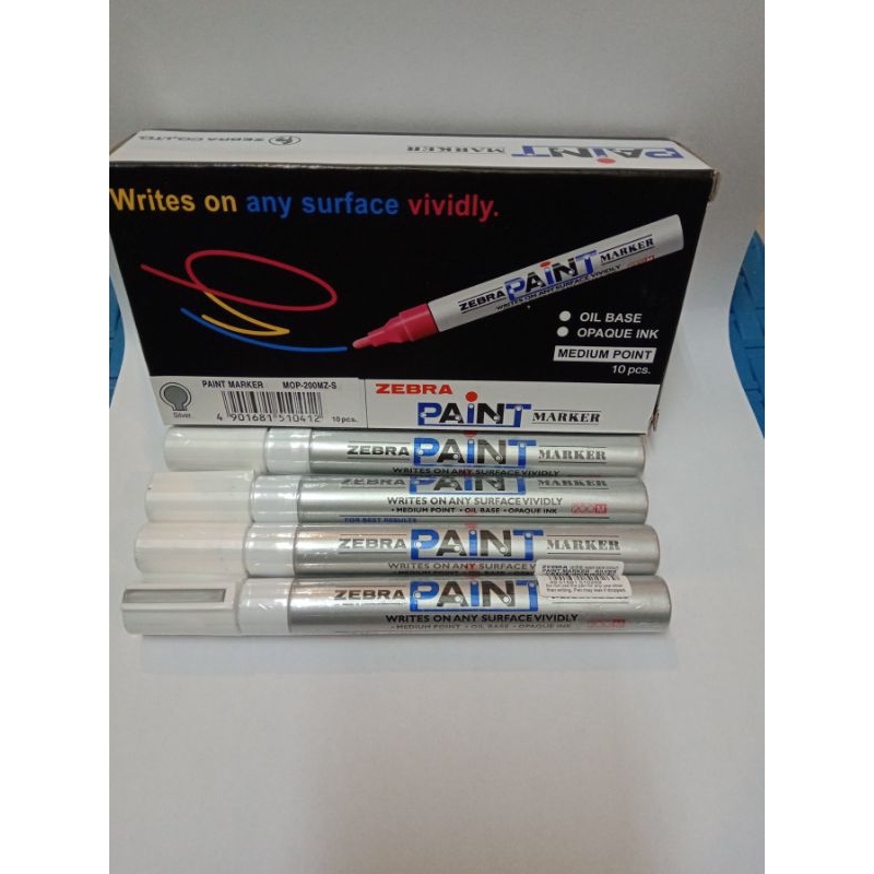 

paint marker zebra warna silver