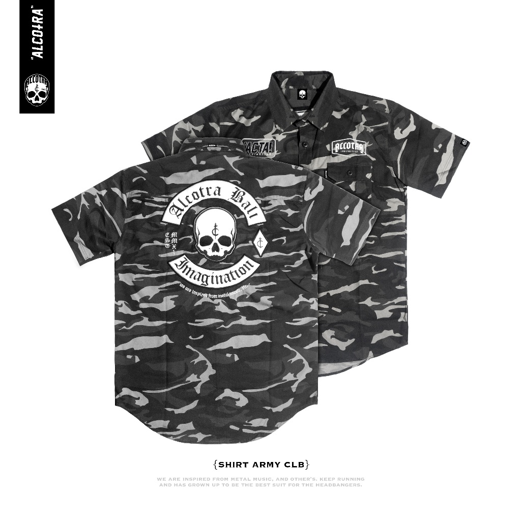 SHIRT ARMY CLB // KEMEJA ARMY BORDIR // KEMEJA ARMY ALCOTRA