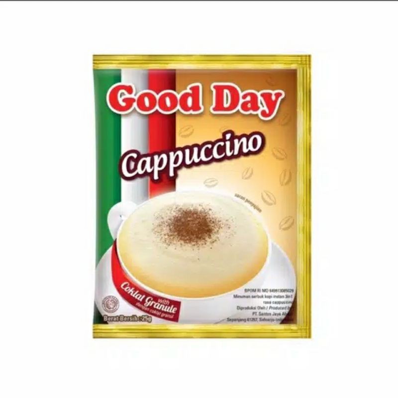 

Kopi Good Day Cappucinno with Cocoa Granule 1 Renceng 10 Sachet 25g | Maierastore
