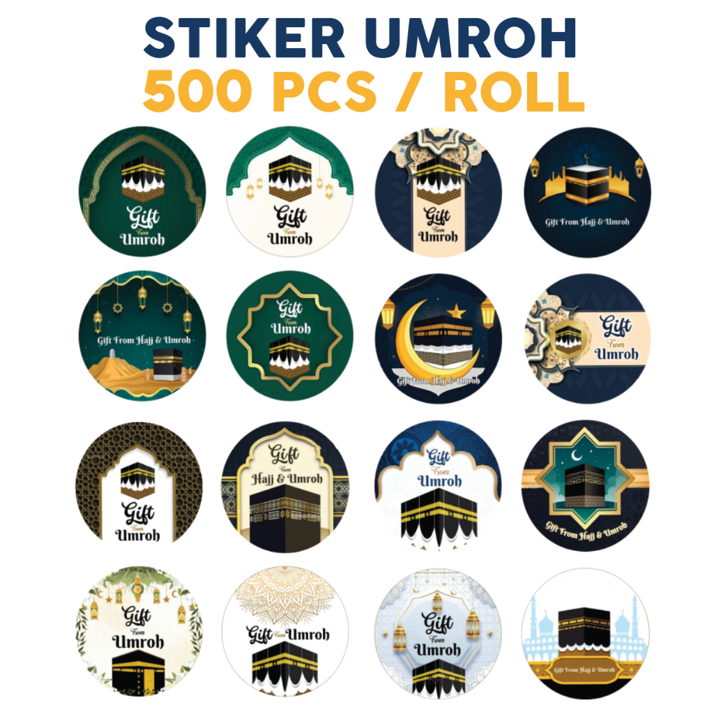 

Sticker Haji Umroh Stiker Label Gift From Oleh Oleh Souvenir 500 Pcs ST001
