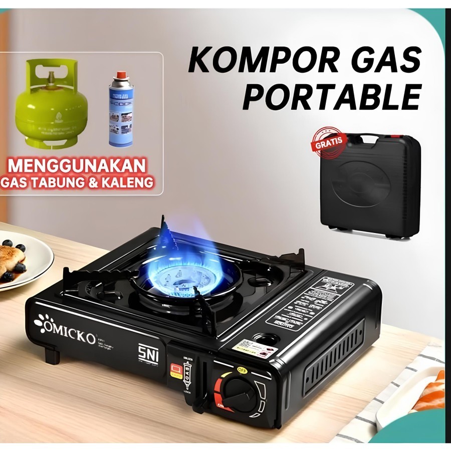 Kompor Gas Portable 2In1Kompor Sni Kompor Koper Kompor Portable Kompor Tabung Gas Kecil Kompor