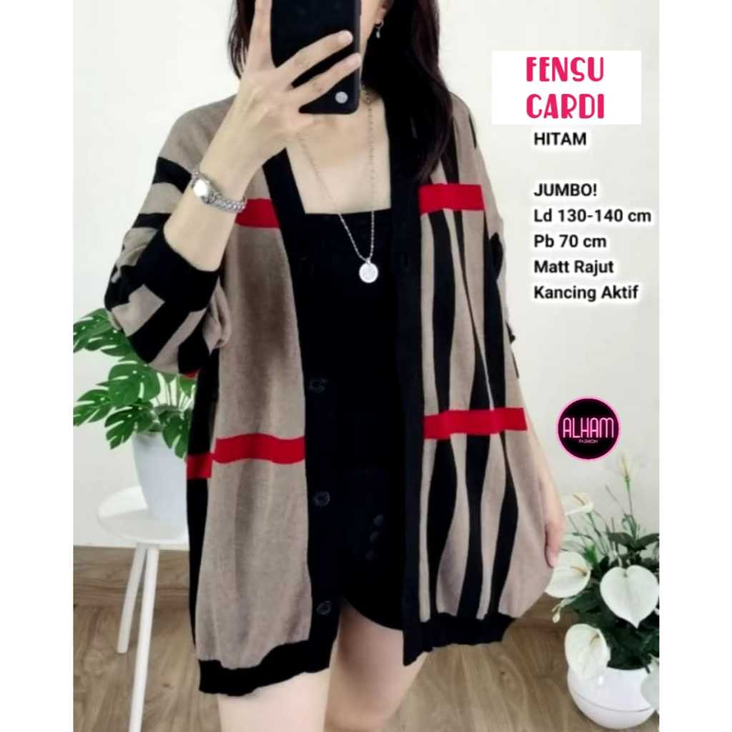 CARDIGAN RAJUT WANITA JUMBO SIZE XXXL MOTIF TERBARU PAKAIAN WANITA OUTERWER KEKINIAN