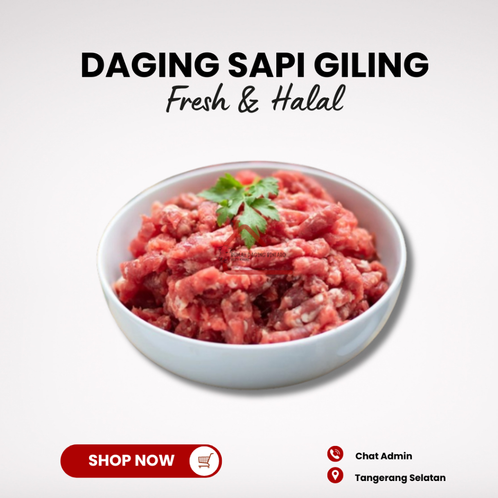 

Daging Giling Sapi Ground Beef Fresh Halal 500gr Tangerang Selatan