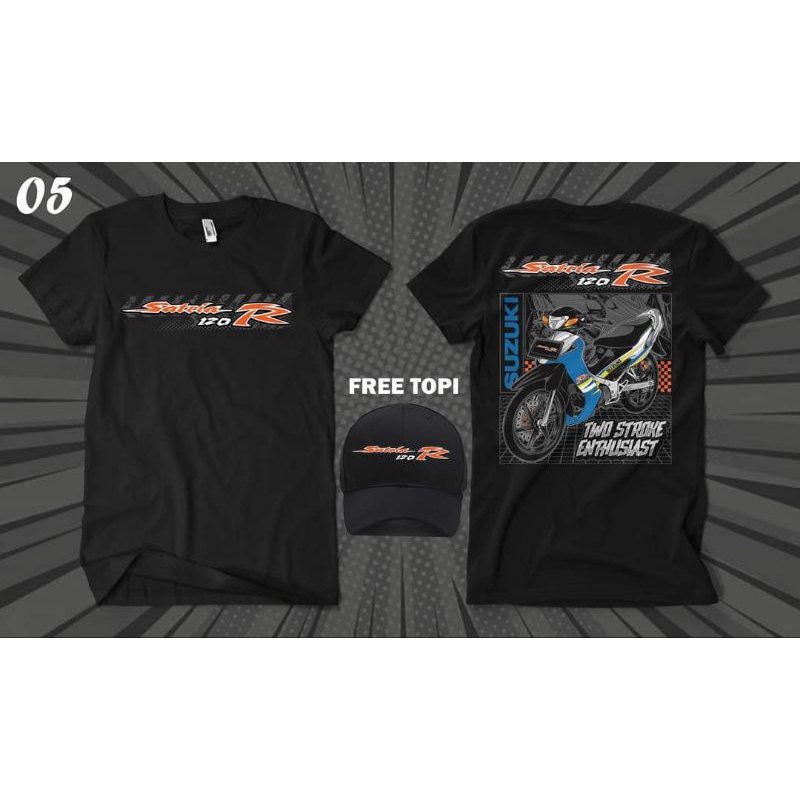 KAOS MOTOR SATRIA R FREE TOPI || KAOS SATRIA HIU || KAOS || KUALITAS PREMIUM