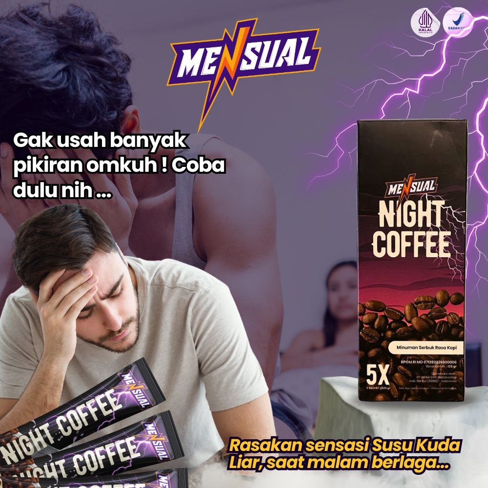 

Mensual Night Coffee Kopi Penambah Energi Meningkatkan Daya Tahan | Kopi Mengatasi Ejakulasi Dini