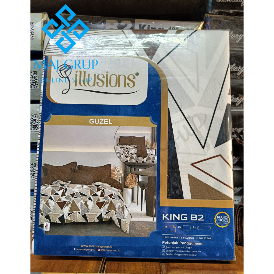 Sprei Illusions Ukuran 180x200 cm Internal Group - Terbaru