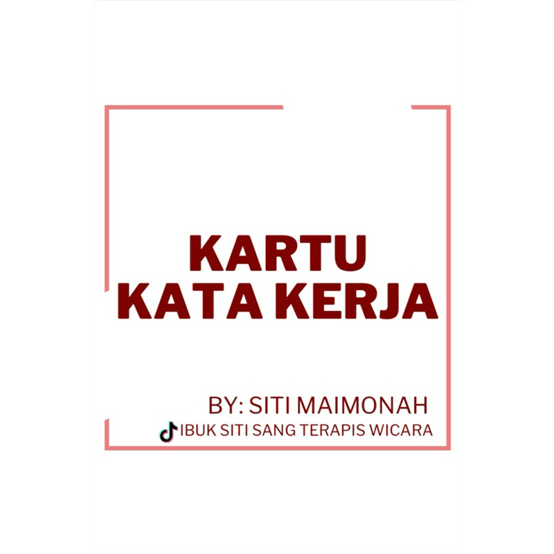 Kartu Kata Kerja (Kartu Terapi Wicara) isi 36 Kartu