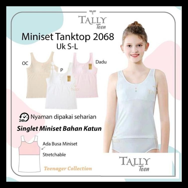 MINISET TANKTOP SINGLET REMAJA ANAK PEREMPUAN TALLY 2068