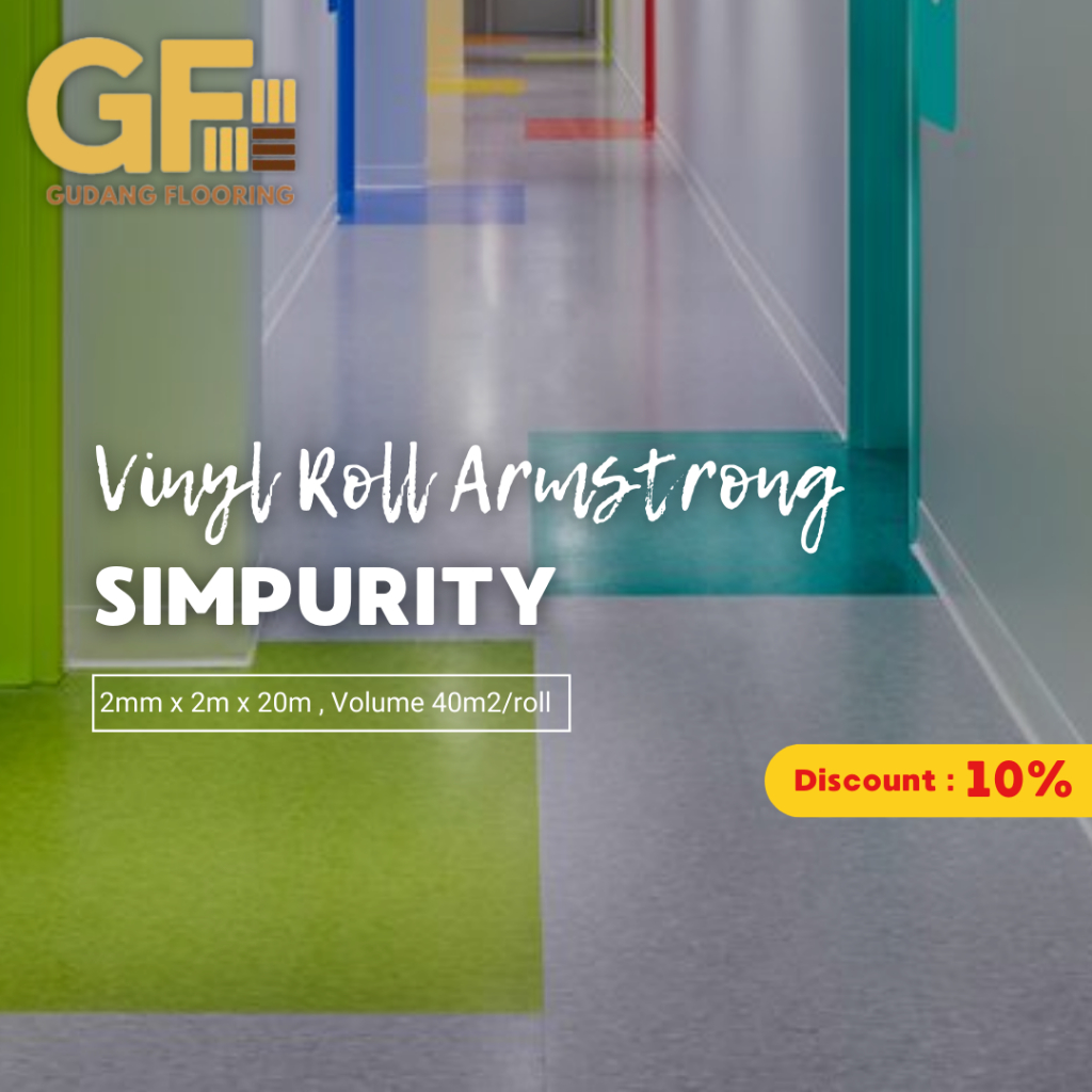 Vinyl roll ARMSTRONG SIMPURITY 2mm/ vinyl karpet rumah sakit