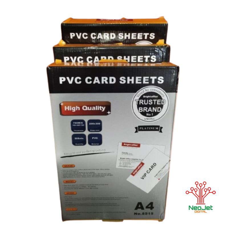 

Kertas PVC Bahan ID Card Instan A4 isi 50 Set