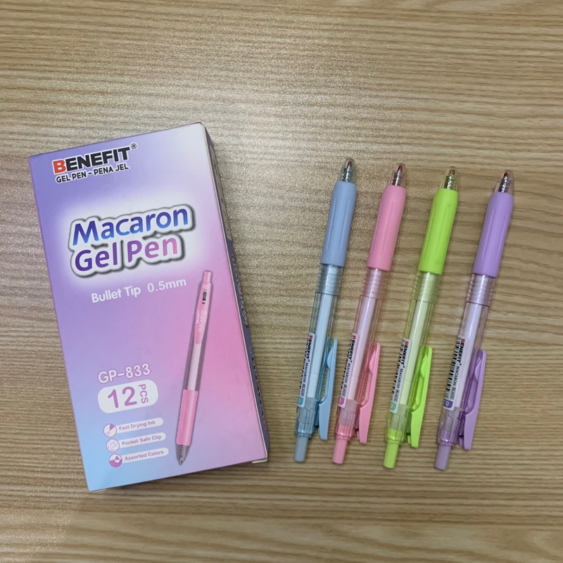 

[1 PCS] PULPEN BOLPOIN BULPOINT MACARON GEL PEN 0.5mm BENEFIT GP-834