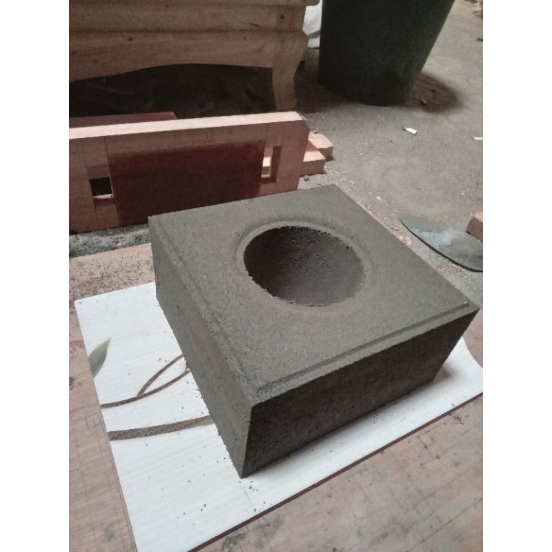 Cetakan Loster Kayu _ Motif Bulat _ Tumbuk