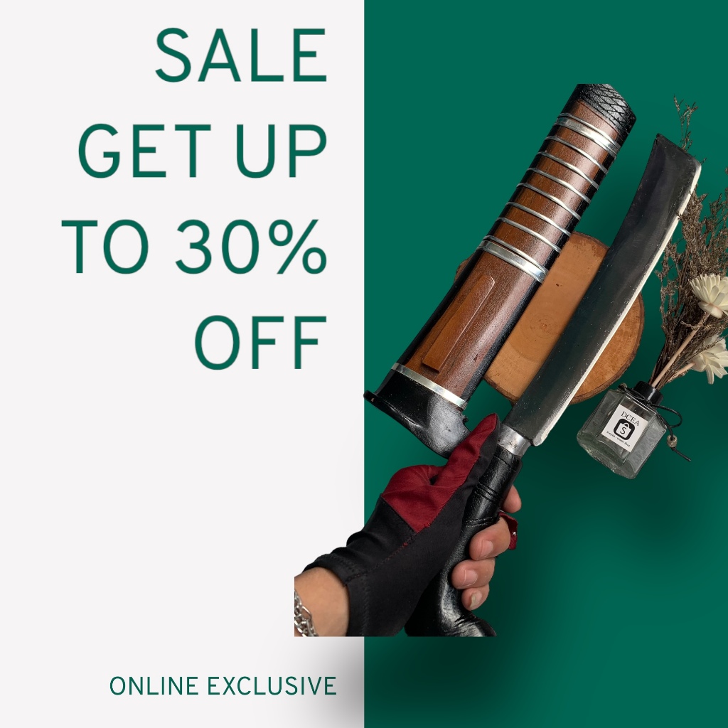 TGR pisau ukir golok panjang super tajam kopak sembelih baja per asli cibatu ciwidey pisau kebun teb