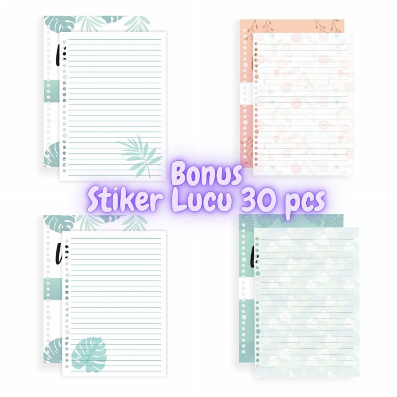 

Ina Creative Loose Leaf Kertas Isi Binder B5 Garis Isi 50 Lembar 20 Ring Bergaris Refill Paper Isian Aesthetic Lucu Warna Berwarna Grid Kotak Dotted Dot Titik Plain Polos Tebal 70 gsm