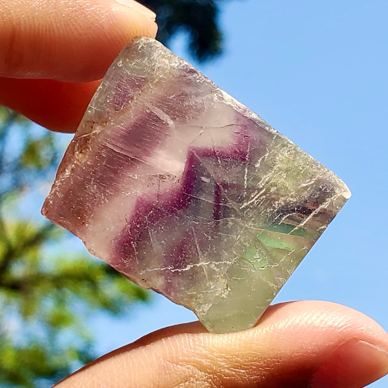 NATURAL FLOURITE - Bongkahan Flourite USA - Polished Partly