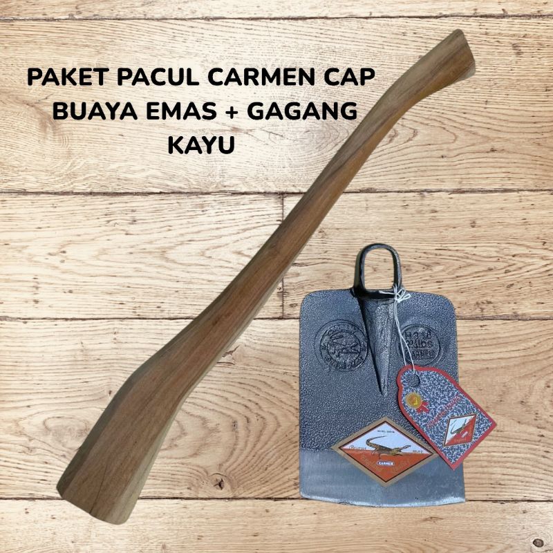 (BERGARANSI 100% ASLI) CANGKUL ANTI LENGKET / PACUL CANGKUL BUAYA MAS ASLI MERK CARMEN / PACUL BAJA 