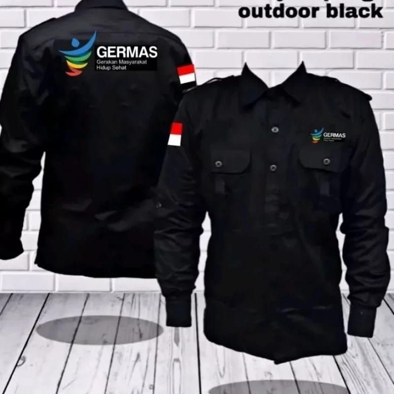 kemeja kerja baju pdh seragam kerja GERMAS free bordir nama