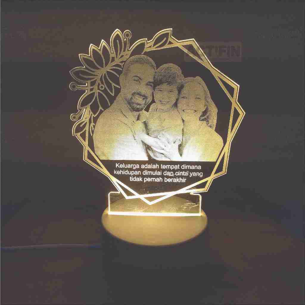 Lampu Acrylic Grafir Custom | Lampu Tidur Custom | Lampu Meja Custom
