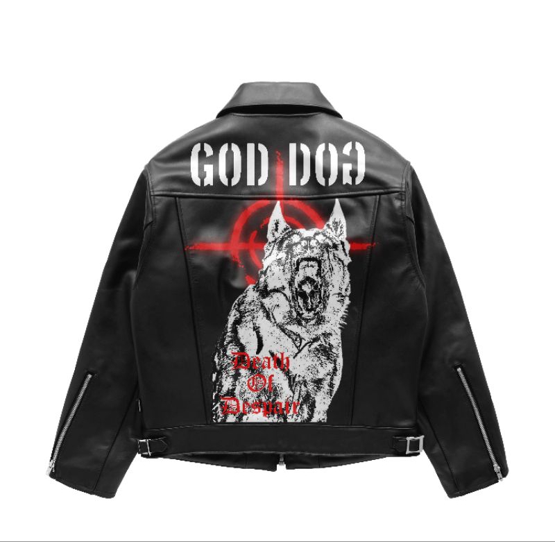 Death of Despair Leather Jacket God Dog Boxy