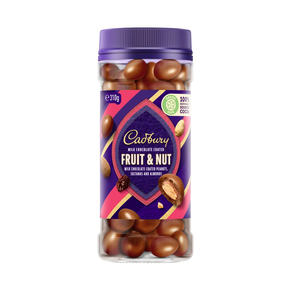 

Cadbury Milk Chocolate Coated Fruit & Nut | 310g Australia