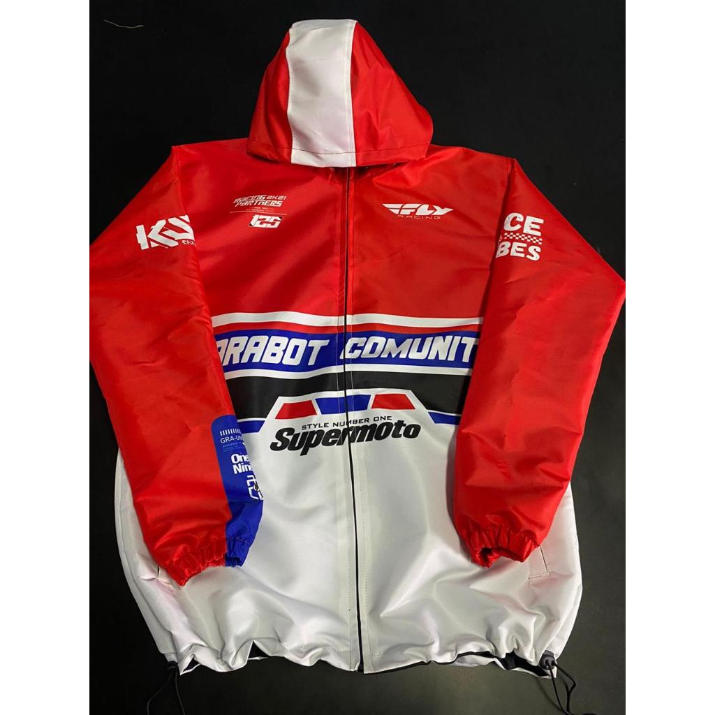 JAKET RACING TASLAN KOMUNITAS SUPERMOTO BEBAS DESIGN FULL PRINTING