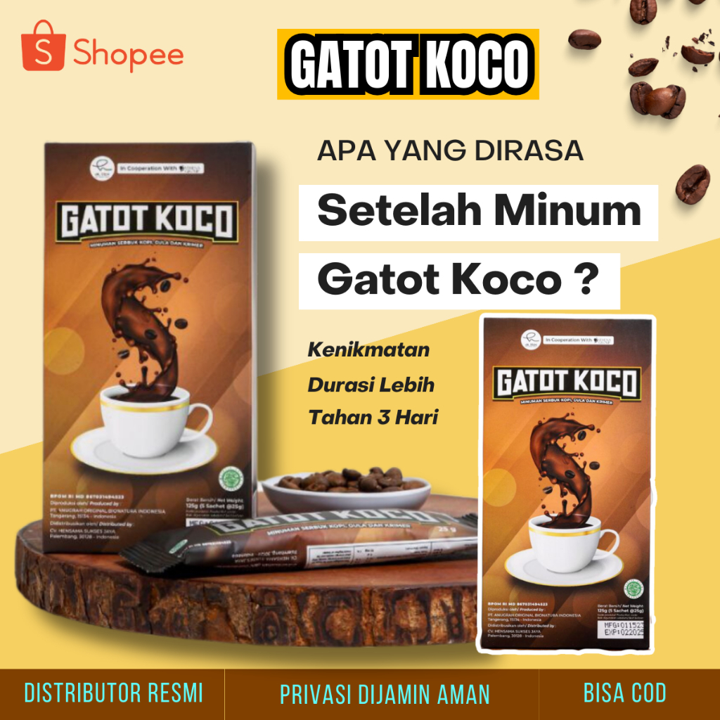 Kopi Gatot Koco Penambah Stamina Pria Dewasa - Obat Kuat Tahan Lama Original BPOM
