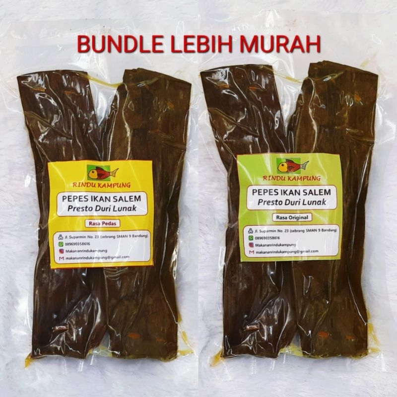 

BUNDLE Rasa Pedas & Original: Pepes Ikan Salem (Ikan Laut) Presto Divakum 760 gram