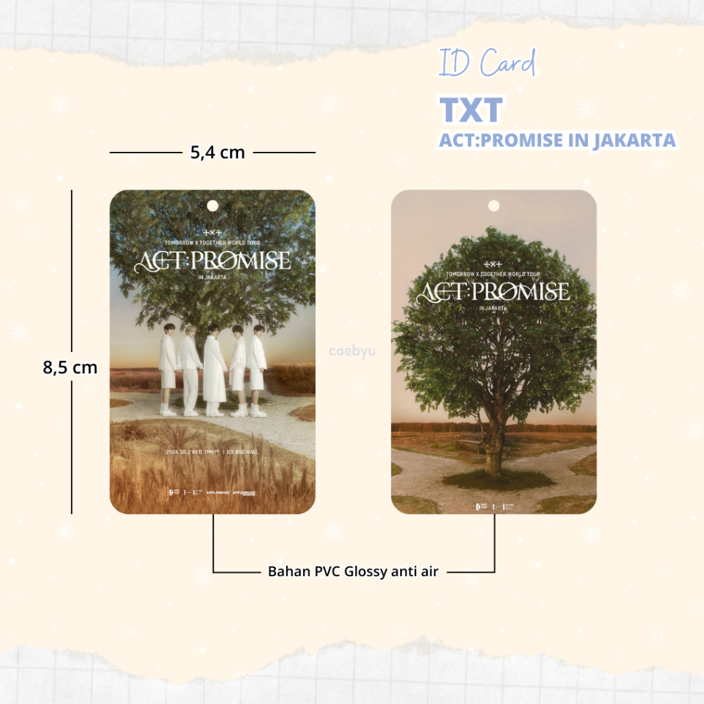 

READY STOCK ID Card TXT ACT:PROMISE in Jakarta Kpop Konser tomorrow x together act : promise JKT K-Pop Tali Gantungan HP PC ID Card Cahol Card Holder