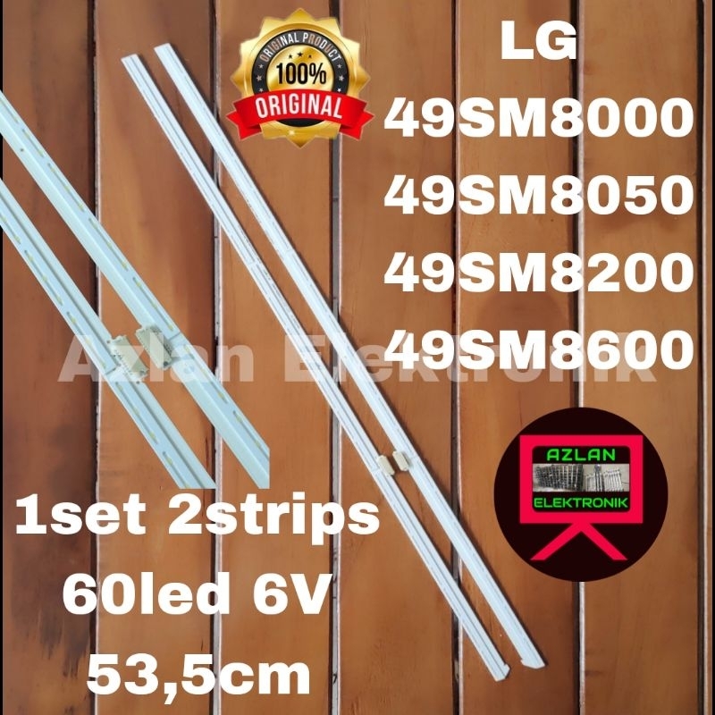 BACKLIGHT LED TV LG 49" 49SM8000 49SM8200 LAMPU BL 49INCH 60LED L-R