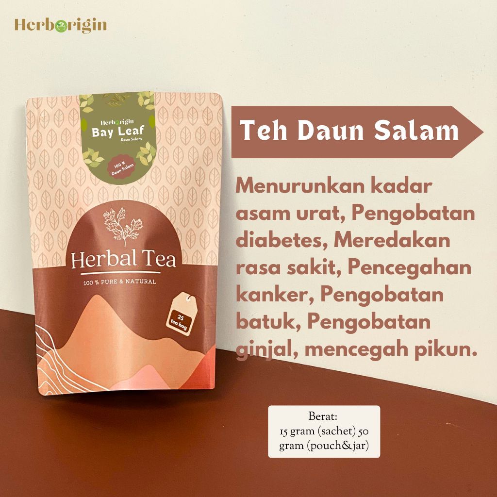 

HERBORIGIN TEH HERBAL DAUN SALAM PREMIUM ORIGINAL 100% MURNI TEH DAUN SALAM CELUP BAY LEAF TEA DAUN SALAM KERING DAUN SALAM MURNI TEH CELUP MURAH