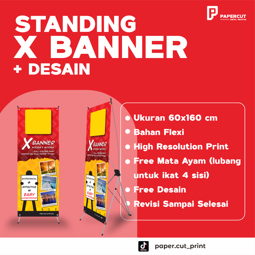 CETAK X-BANNER / STAND BANNER / STANDING BANNER MURAH