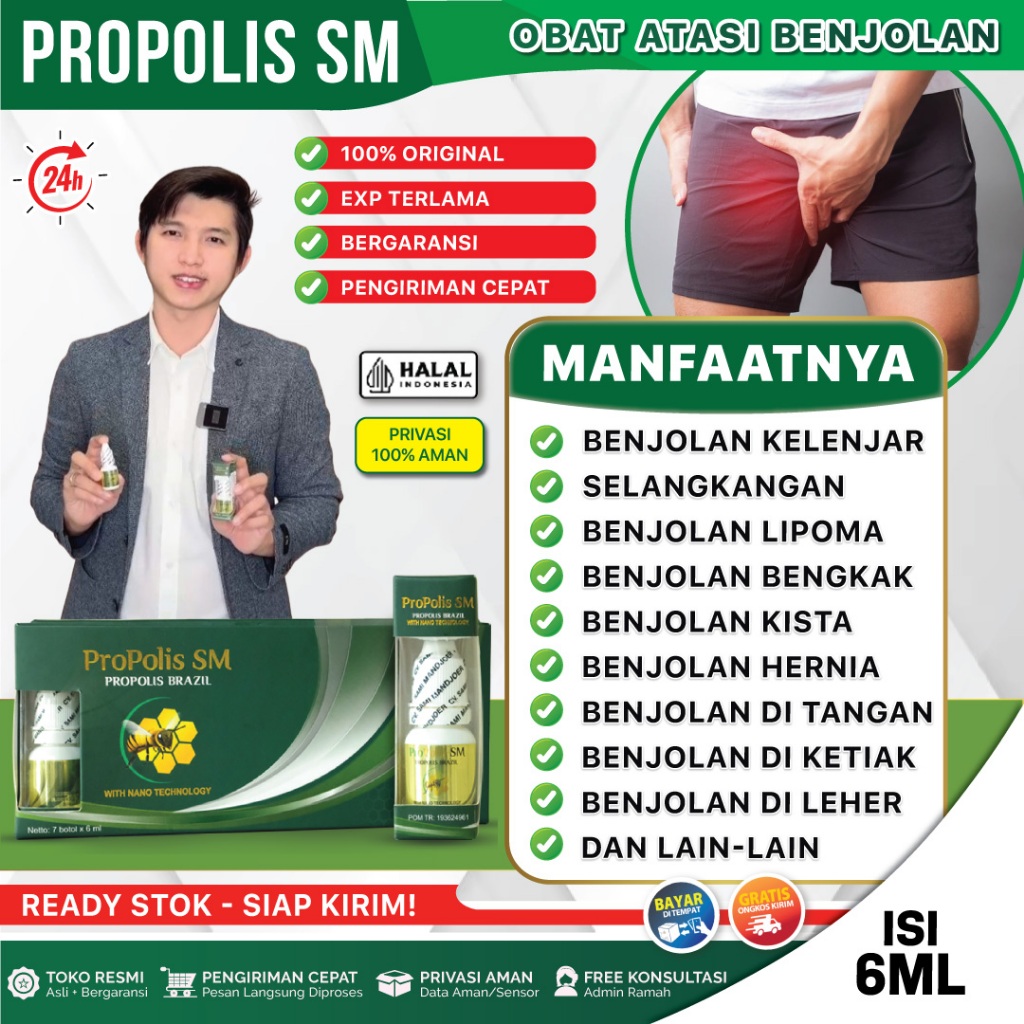 Obat Benjolan Di Selangkangan Kelenjar Getah Bening Bengkak Propolis SM
