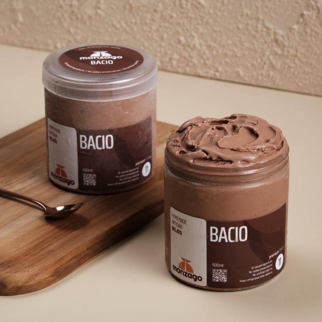 

Monzago - Gelato / Ice Cream / Bacio / Ukuran jar 500 ml