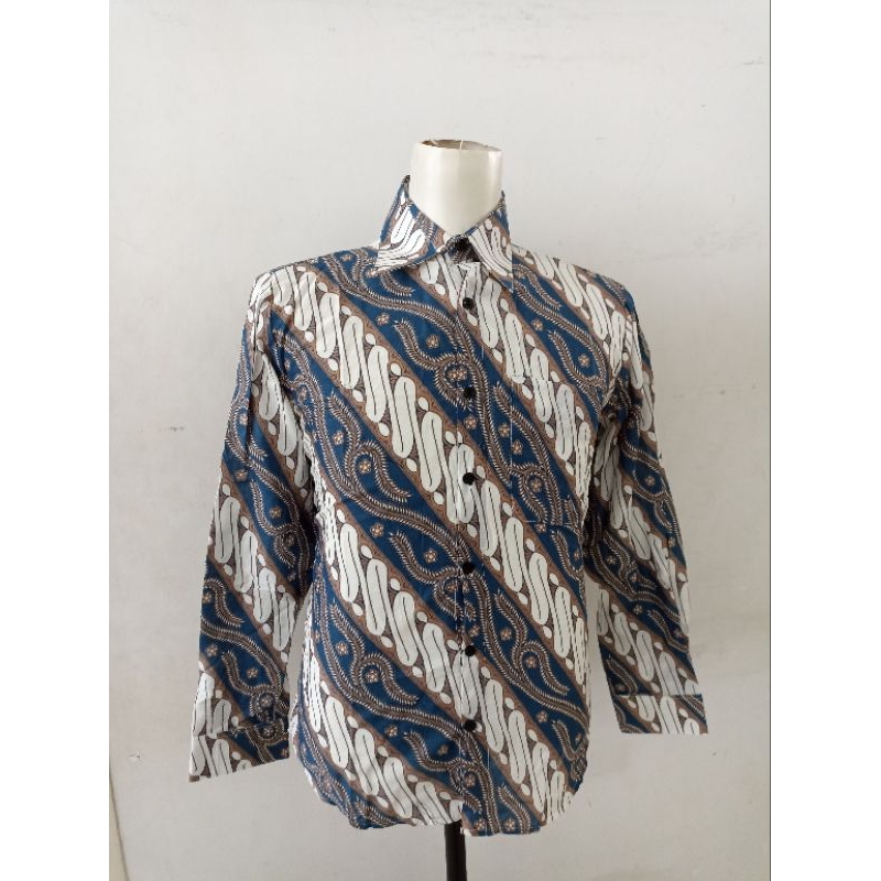 FITTING ROOM KEMEJA SLIMFIT BATIK KATUN KUALITAS PREMIUM POLISIMA017