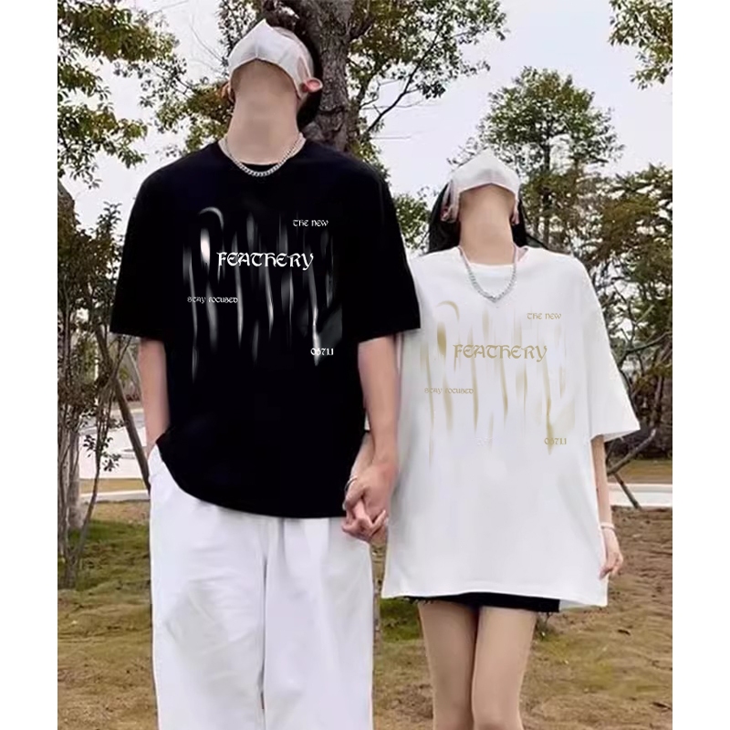 Tren mode Korea kaos pria  T-shirt wanita t shirt pria baju couple pasangan oversize couple