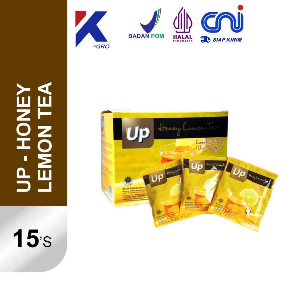 

UP Honey Lemon Tea - CNI | 1 BOX isi 15 Sachet | Minuman serbuk Honey Lemon Tea CNI ORI | Harga Grosir