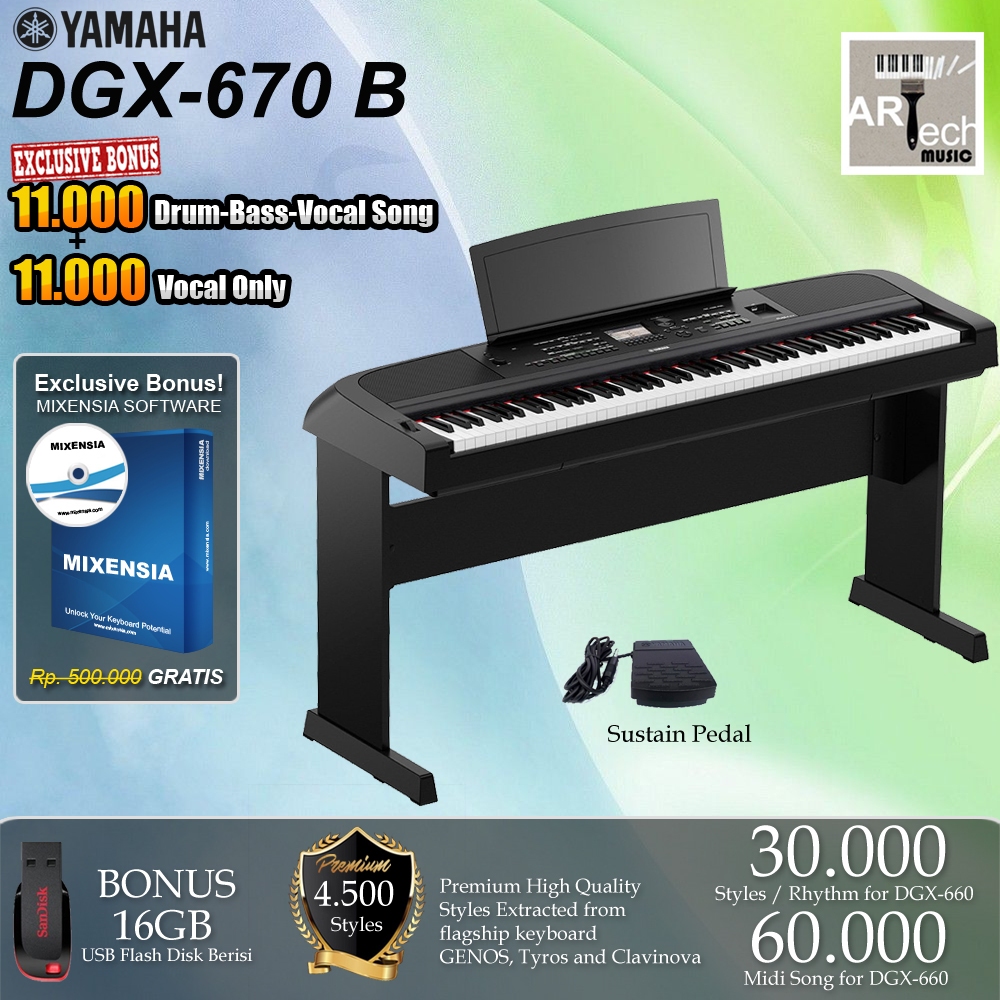 Digital Piano Yamaha DGX 670 / DGX670 (Penerus DGX660 / 660) Garansi Resmi