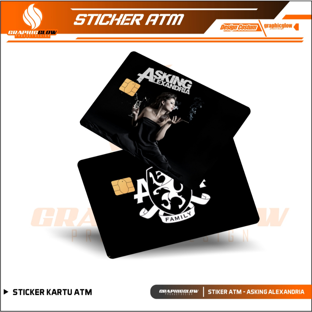 

ASKING ALEXANDRIA STIKER PELINDUNG KARTU SKIN CARD ATM SIM KTP E-MONEY STICKER LEM KUAT ANTI GORES ( SKIN / STICKER