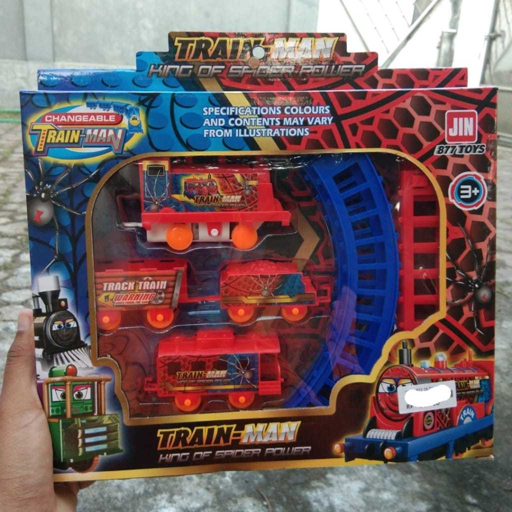 Mainan Koleksi Anak Kereta Api Karakter Cowok Spider-man 877 75 Murah | Mainan Anak Laki-laki Train 