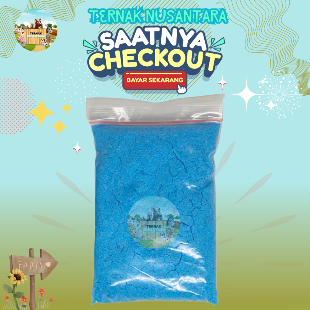 COPPER SULFAT /  TERUSI ANTI LUMUT 1 KG - Penjernih Air, Kolam Renang, Tembaga Sulfat untuk Sapi PMK