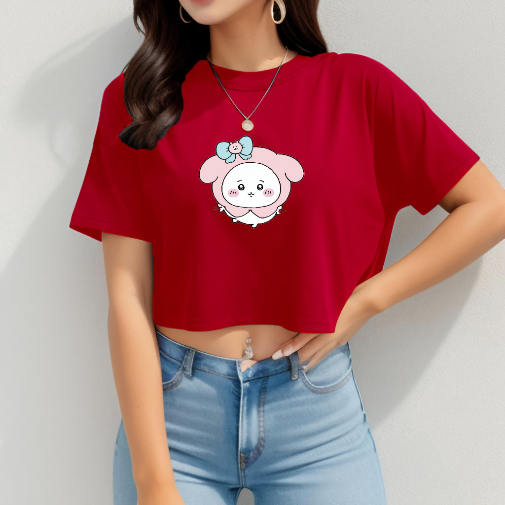 KAOS CROP TEE PAKAIAN WANITA CROP TOP DT88 ATASAN CEWEK ABG REMAJA DEWASA ALA KOREA STYLE KOREAN TER