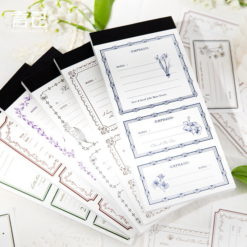 

(4BD) paper art deco decor journaling motif memo pita bunga bingkai flower ribbon