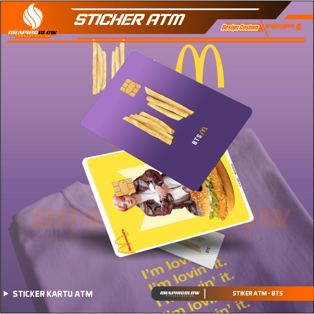 

STIKER PELINDUNG KARTU SKIN CARD ATM E-MONEY STICKER MOTIF BTS LEM KUAT ANTI GORES