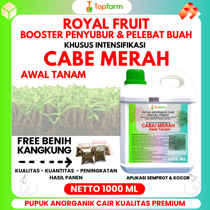 Pupuk Topfarm / Pupuk Cabe Merah Awal Tanam / Pupuk Cabe Cepat Merah / Pupuk Cabe Merah Besar / Pupu