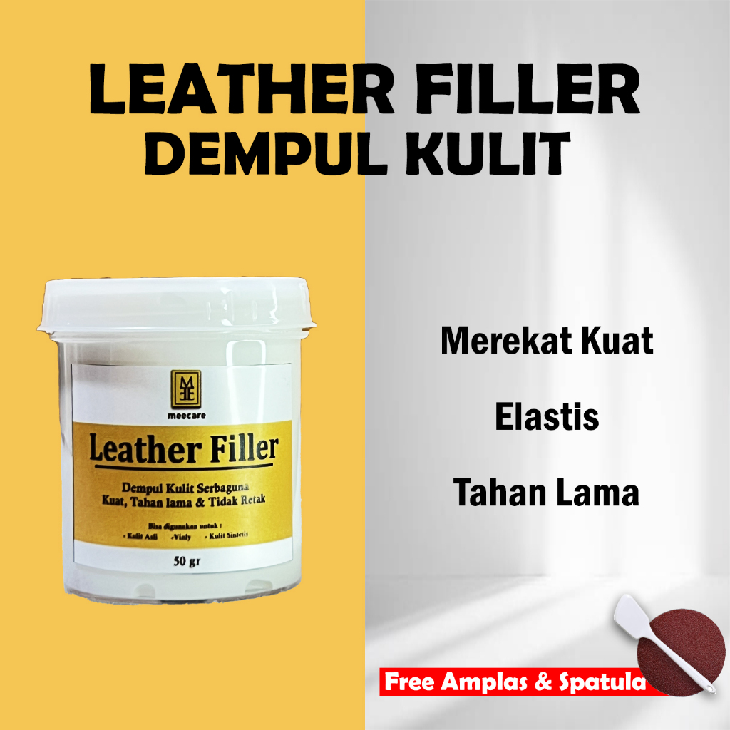 Dempul Kulit Leather Filler Dempul Penambal Sepatu Tas Jok Sofa Kulit by Meecare