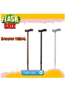 Aurabaik Bisa Tongkat Orang Tua Lipat Kaki 1 Tongkat Jalan Lansia Manula Stroke Patah Kaki Tongkat