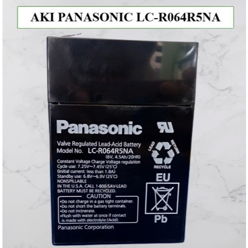 [KHUSUS SULTENG] Aki Kering 6V/4,5Ah VRLA LC-V064R5NA / Aki Baterai Kering Panasonic 6 Volt 4,5Ah